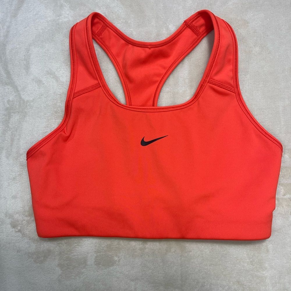 Nike Dri-Fit Racerback Sports Bra Orange Athletic Workout Women’s Small